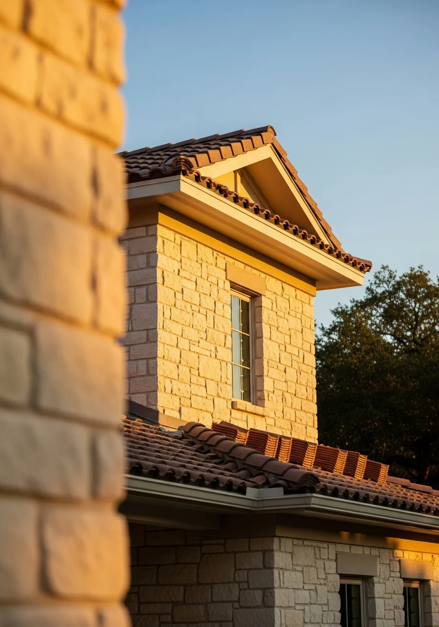 Professional crew member performing detailed work on a San Antonio-area home exterior.